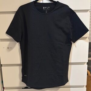BYLT Basics Black Microdot Short-Sleeve Crew